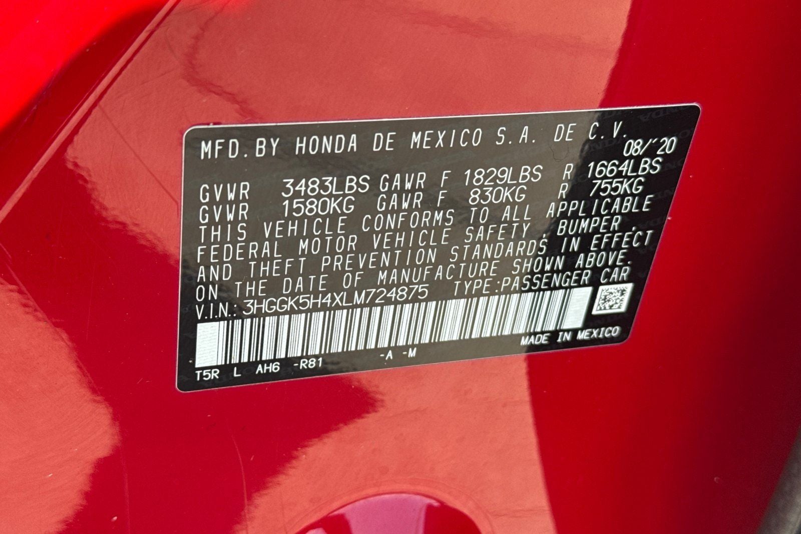 2020 Honda Fit LX
