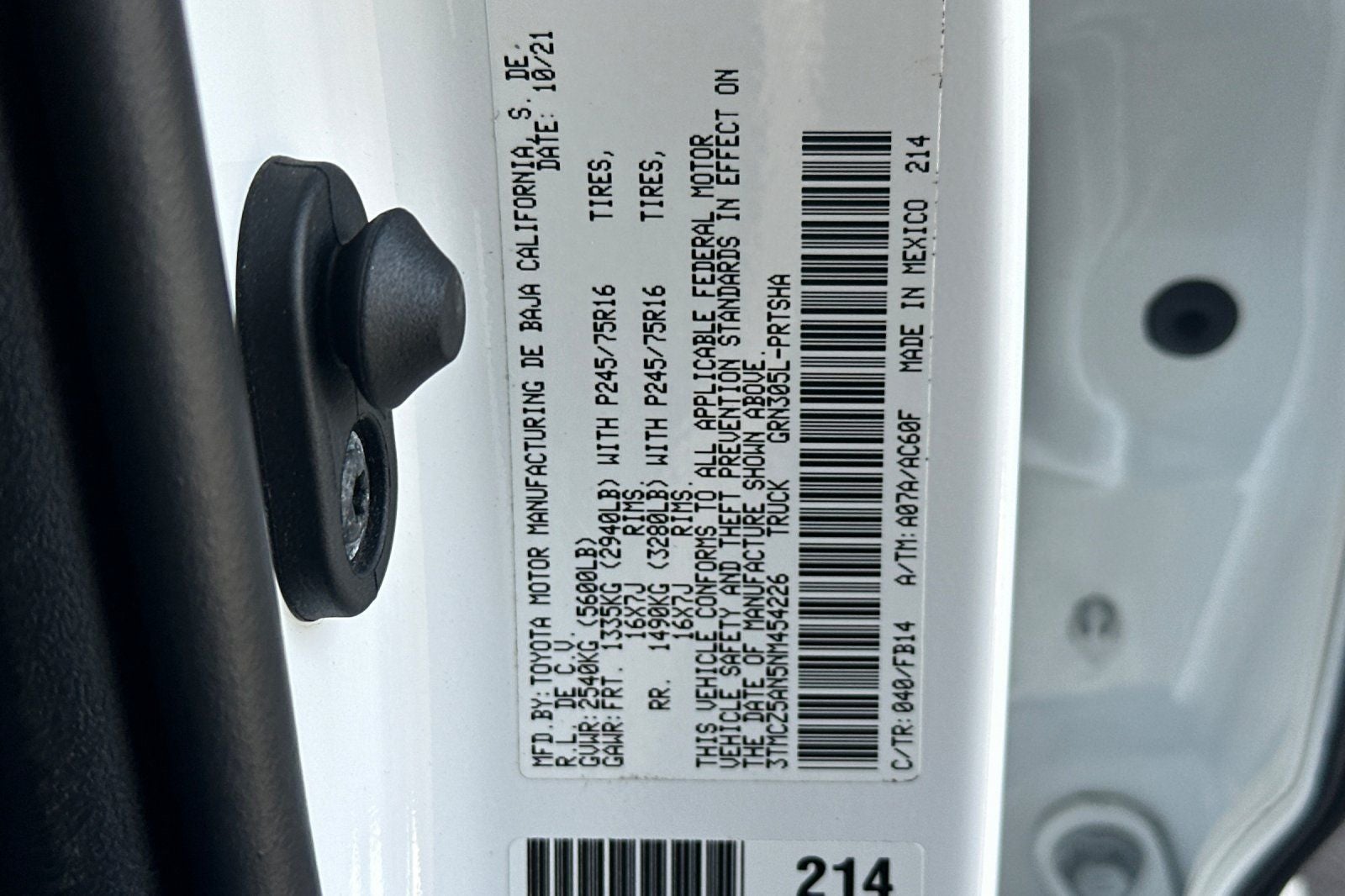 2022 Toyota Tacoma SR V6