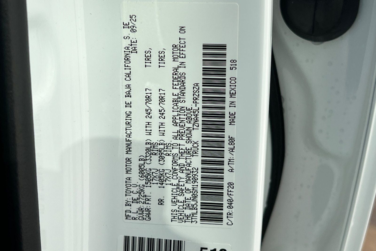 2025 Toyota Tacoma SR5