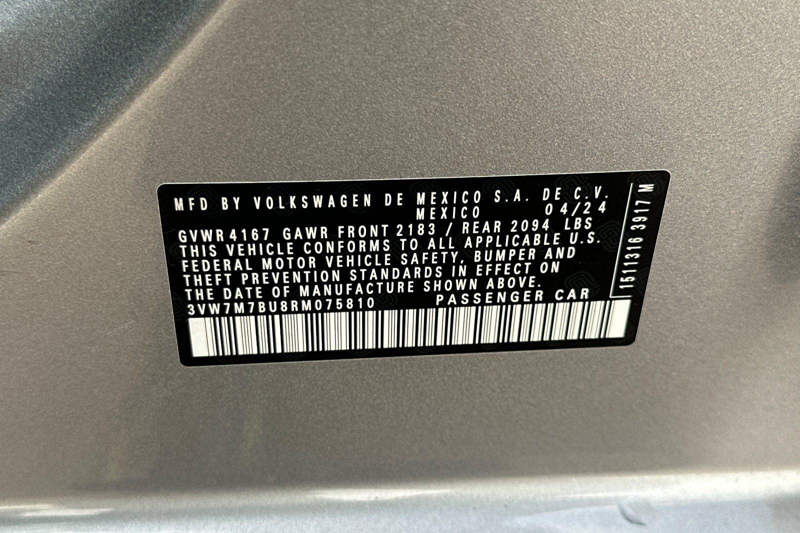 2024 Volkswagen Jetta 1.5T SE