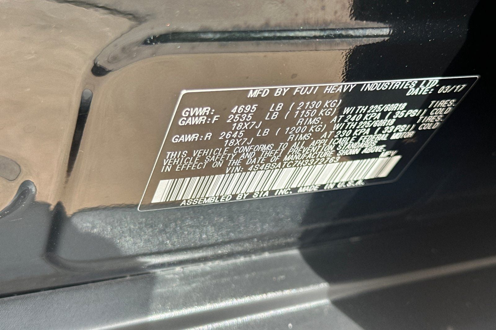 2017 Subaru Outback 2.5i Touring