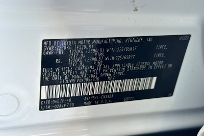 2022 Toyota RAV4 Hybrid LE