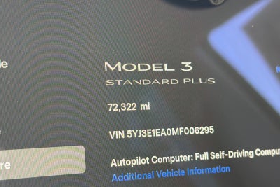 2021 Tesla Model 3 Standard Range Plus