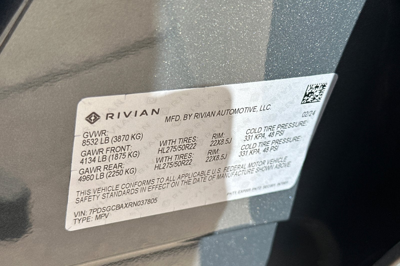 2024 Rivian R1S Adventure Dual Motor Perf Max Pack