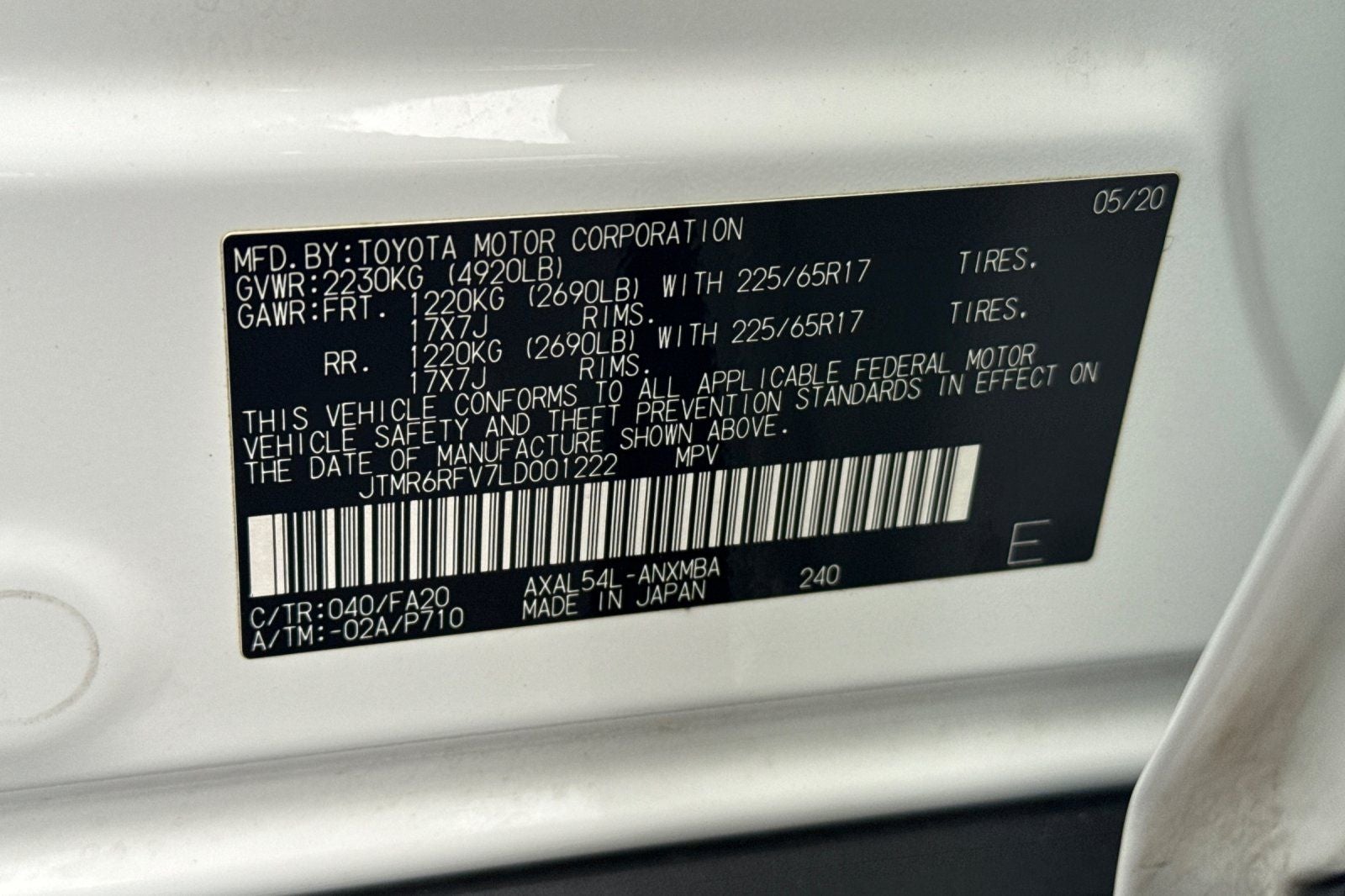 2020 Toyota RAV4 Hybrid XLE