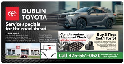 Toyota Service & Parts Specials - Dublin Toyota dealer in Dublin CA ...