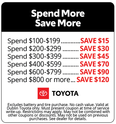 Toyota Service & Parts Specials | Dublin Toyota Near Livermore & Pleasanton