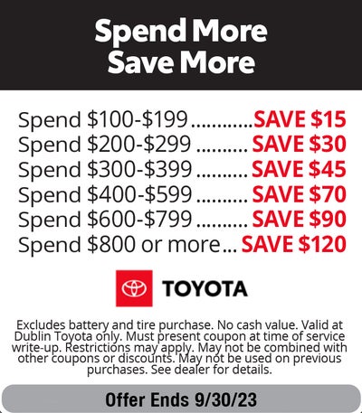 Toyota Service & Parts Specials - Dublin Toyota dealer in Dublin CA ...